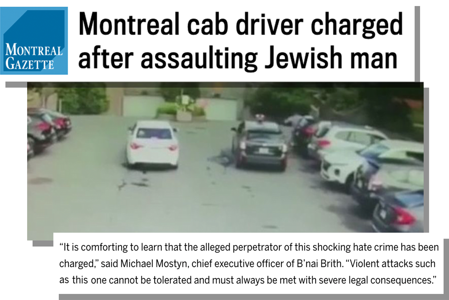 Montreal Cab Driver Charged In Violent Assault Case B nai Brith Canada